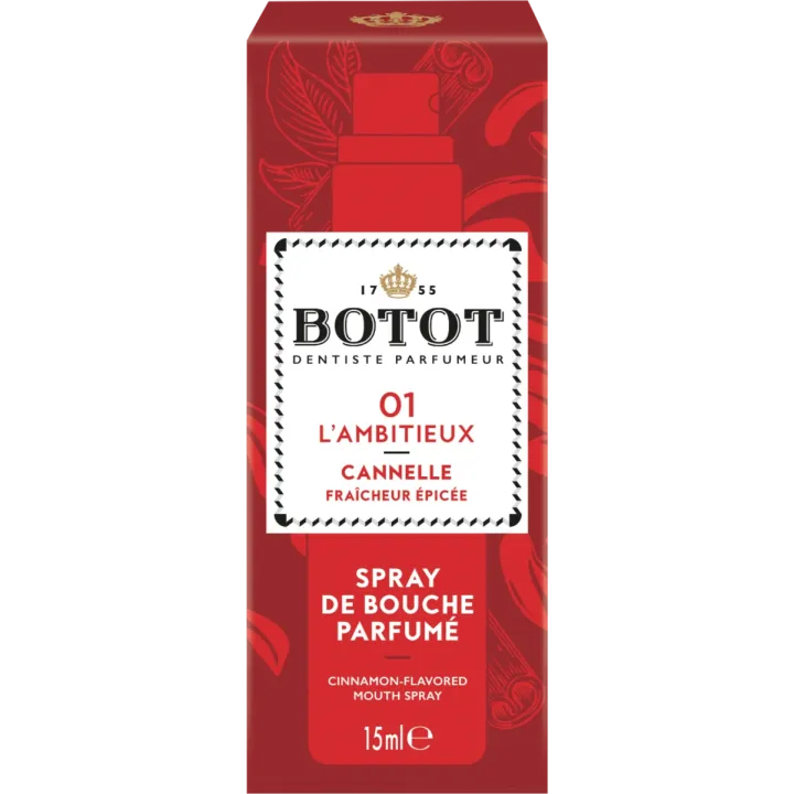 Spray de bouche parfumé Cannelle 01 l'Ambitieux Botot - spray de 15ml