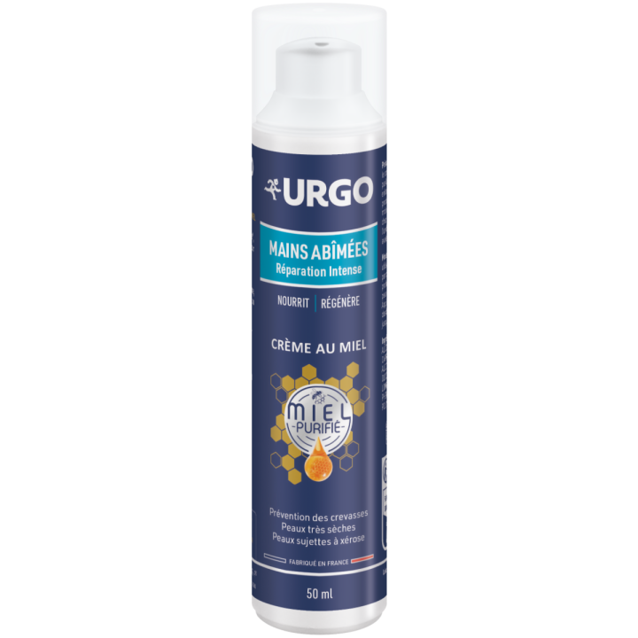 Crème réparation intense mains abîmées Urgo - flacon-pompe de 50ml