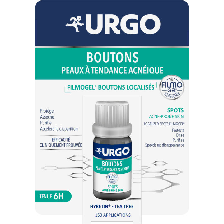 Filmogel boutons localisés peaux à tendance acnéique Urgo - flacon de 3,25ml