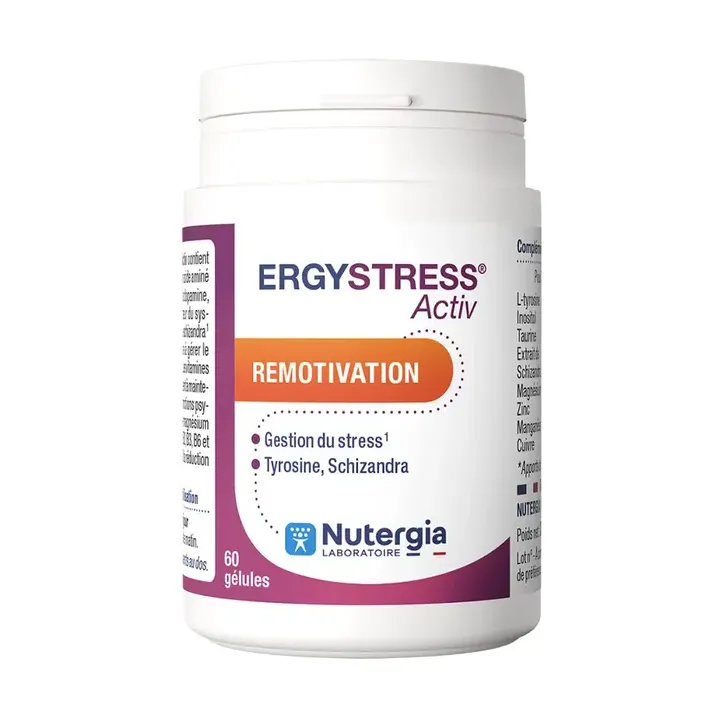 Ergystress Activ remotivation Nutergia - pot de 60 gélules
