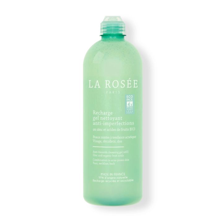 Recharge gel nettoyant anti-imperfections La Rosée - flacon de 400ml 
