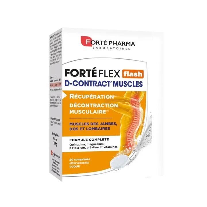 FortéFlex flash D-Contract' muscles Forté Pharma - boite de 20 comprimés effervescents 