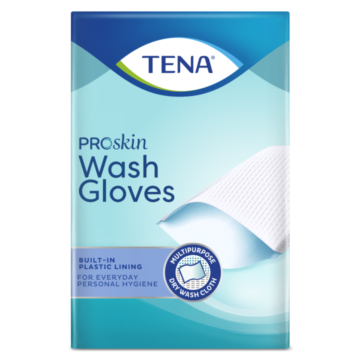 Gants de toilette jetables ProSkin Wash Gloves Tena - boîte de 175 gants