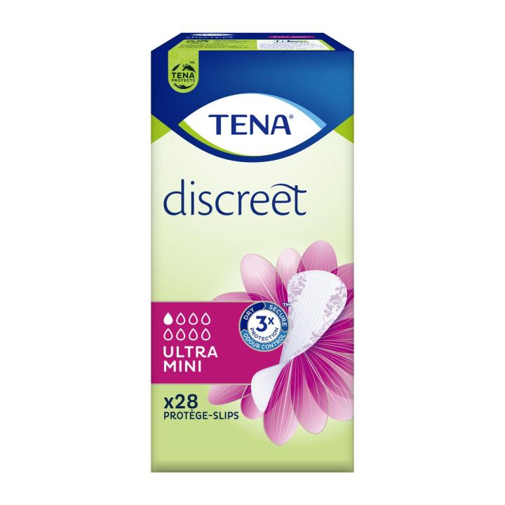 Protège-slips Lady ultra mini Discreet Tena - boîte de 28 protège-slips