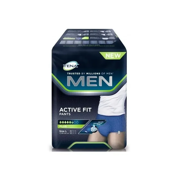 Active Fit Pants men Plus Tena - 9 protections taille L (95-130cm)