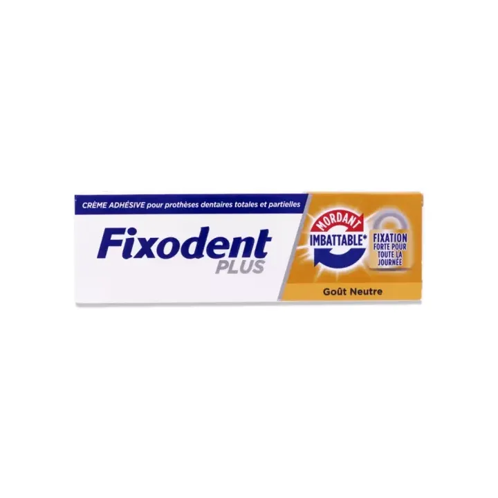 Crème adhésive mordant imbattable Fixodent plus - tube 35g