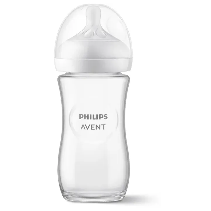 Biberon Natural Response en verre 0 mois et plus Avent
