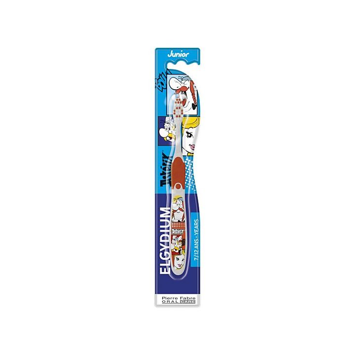 Brosse à dents 7-12 ans junior astérix Elgydium - une brosse à dents