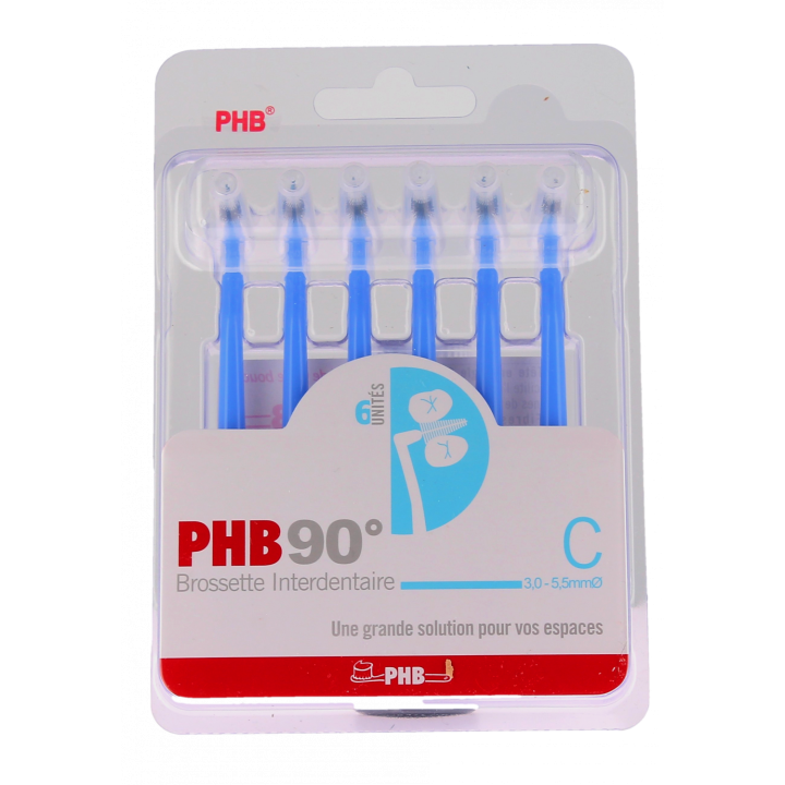 Brossettes interdentaires Phb 90° C 1.3 Crinex - lot de 6 brossettes
