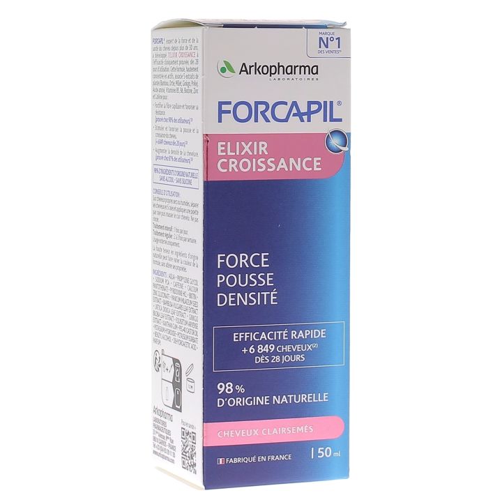 Forcapil élixir croissance Arkopharma - flacon compte-goutte de 50 ml