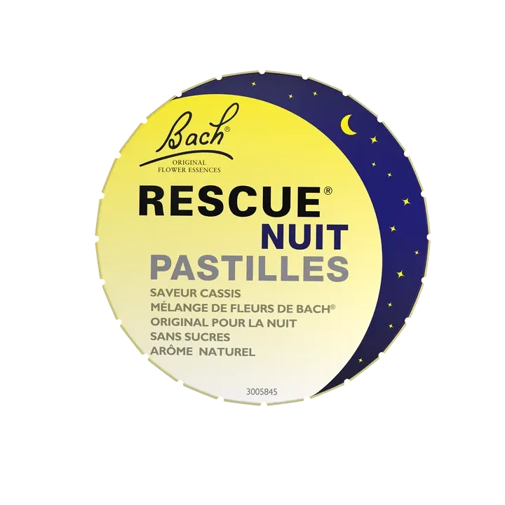 Fleurs de Bach Rescue nuit pastilles saveur cassis Famadem - boite de 50g