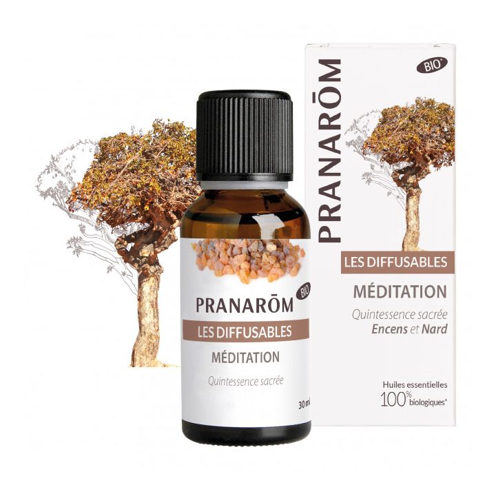 Huile essentielle à diffuser méditation bio Pranarom - flacon de 30 ml