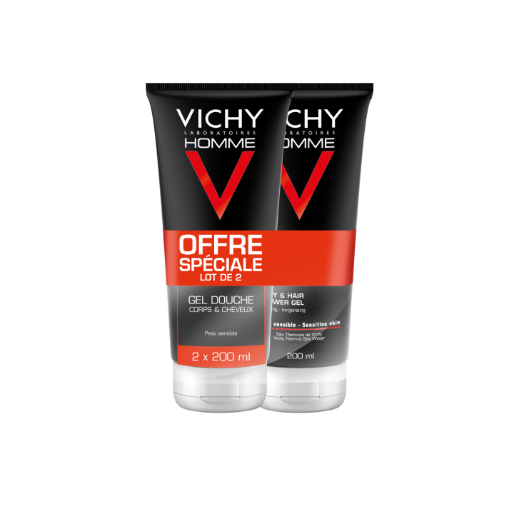 Hydra mag C gel douche corps & cheveux Vichy homme