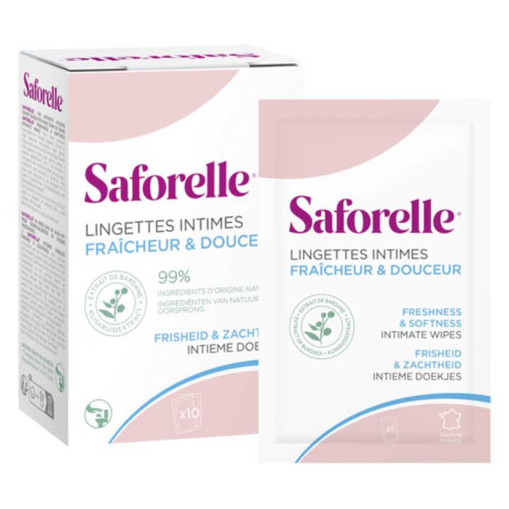 Lingettes intimes fraicheur et douceur Saforelle