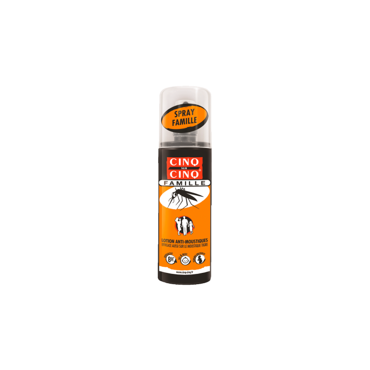 Lotion anti-moustiques Cinq sur Cinq Famille - Spray de 100 ml