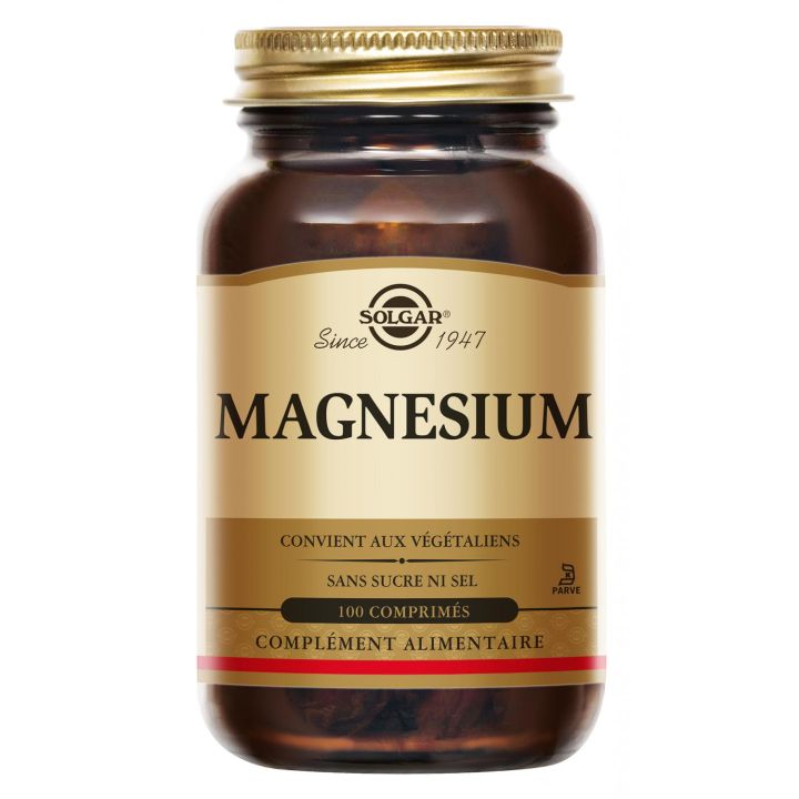 Magnésium Bisglycinate Solgar - boîte de 100 comprimés