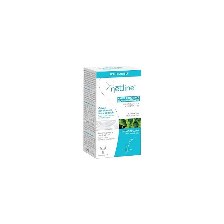 Crème décolorante peau sensible Netline - lot de 2 tubes de 30ml