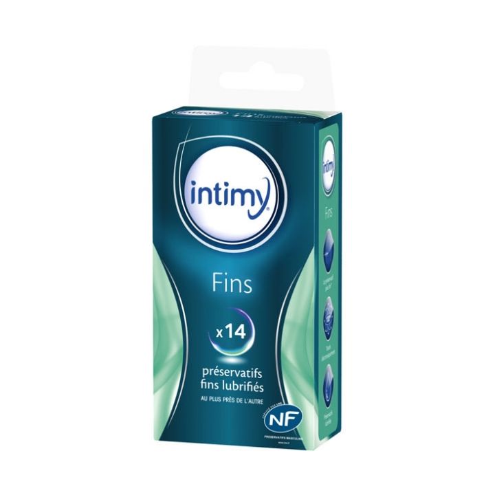Préservatifs fins lubrifiés Intimy - boite de 14 préservatifs