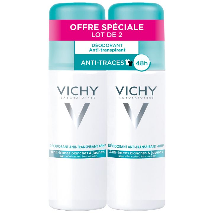 Déodorant anti-transpirant 48h anti-traces blanches & jaunes Vichy
