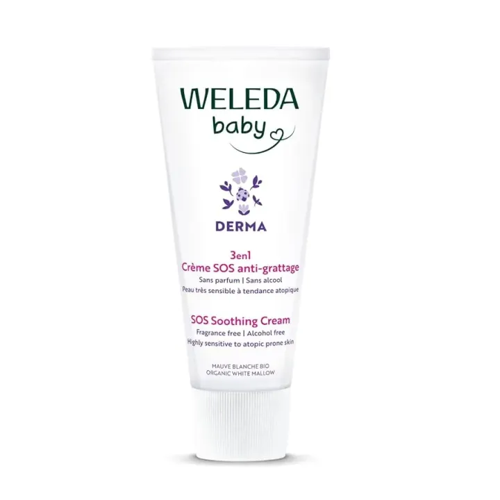 Crème SOS 3 en 1 anti-grattage Weleda Baby Derma - flacon de 50ml