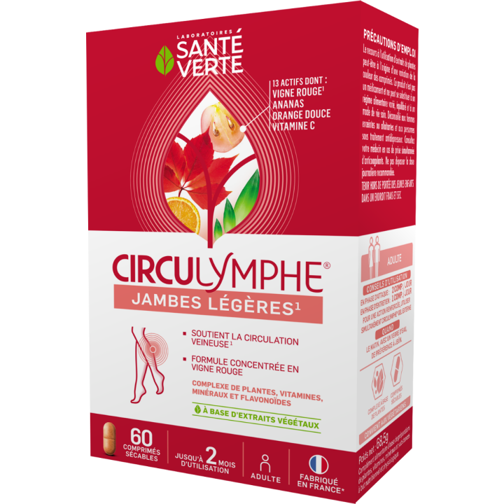 Circulymphe comprimé jambes lourdes Santé verte