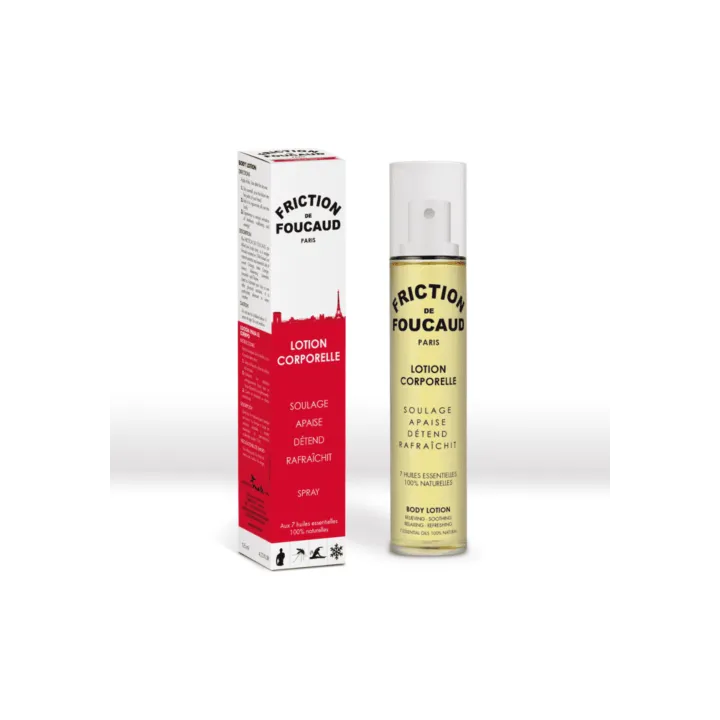 Lotion énergisante pour le corps friction de Foucaud - spray de 125 ml
