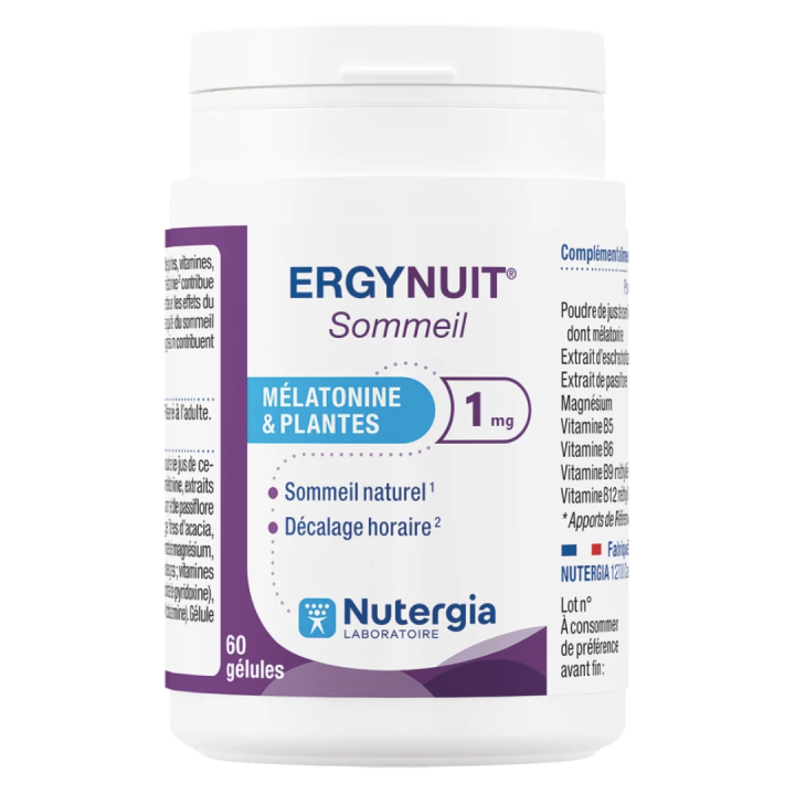 Ergynuit sommeil Nutergia - pot de 60 gélules