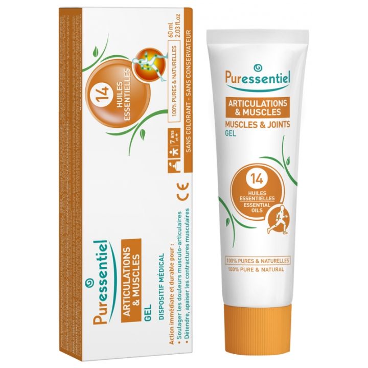 Articulations & Muscles Gel aux 14 huiles essentielles Puressentiel - tube de 60 ml