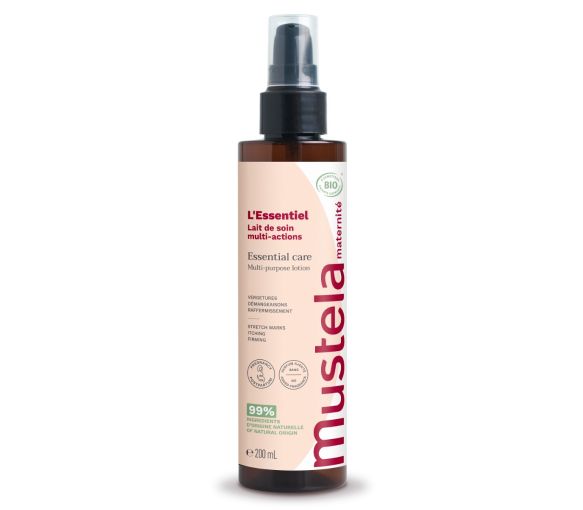 L'Essentiel Lait de soin multi-actions bio Mustela Maternité - flacon-pompe de 200 ml - image 1
