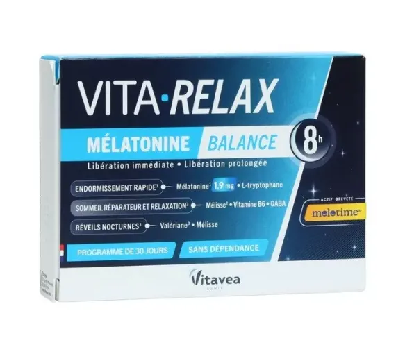 Vita relax mélatonine balance Vitavea - boîte de 30 gélules