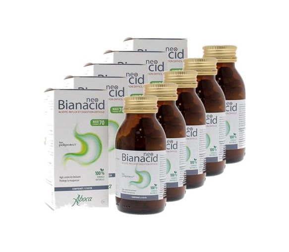 NeoBianacid acidité et reflux Aboca - flacon de 70 comprimés (lot de 5) - image 1