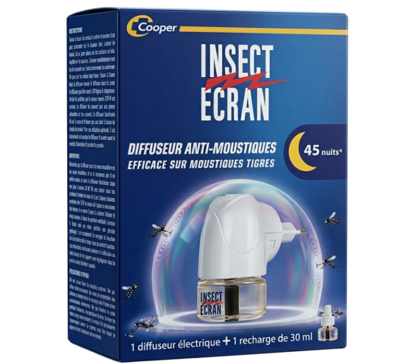 Diffuseur anti-moustiques Insect Ecran - un diffuseur + une recharge de 30ml
