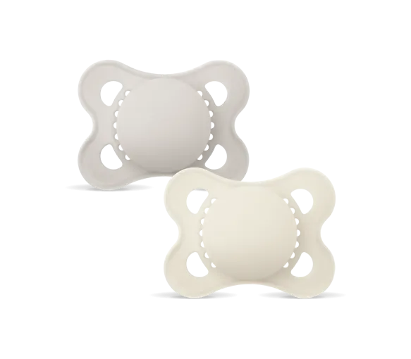 Sucette original silicone 2-6 mois Mam - boite de 2 sucettes - gris
