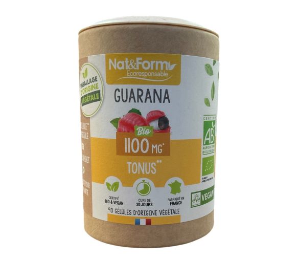 Guarana tonus Nat&Form - pot de 90 gélules