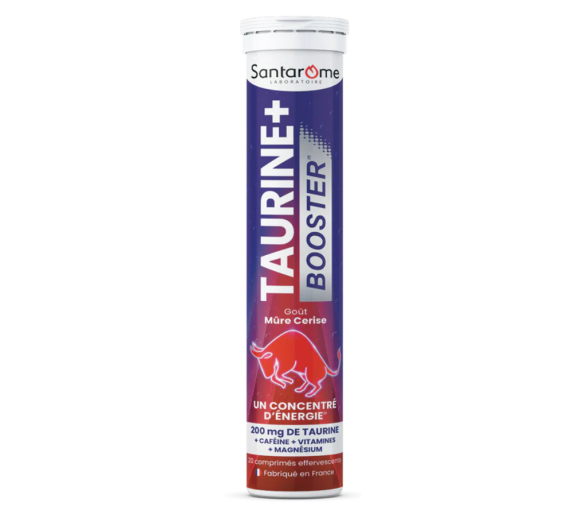 Taurine + booster goût mûre cerise Santarome - 20 comprimés - image 1