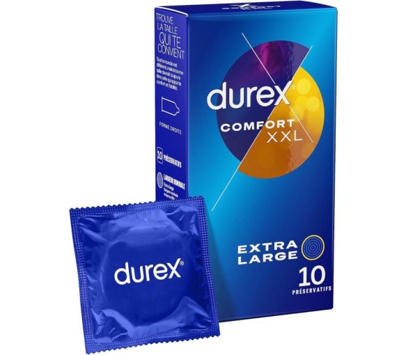 Préservatifs Comfort XXL Durex - boîte de 10 préservatifs