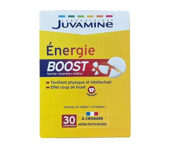 Energie Boost arôme fruits rouges Juvamine - boite de 30 comprimés à croquer - image 1