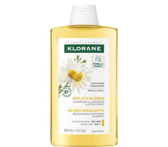 Shampooing à la camomille blondissant et illuminateur Klorane - flacon de 400 ml - image 1