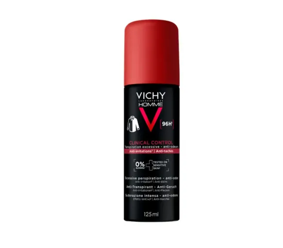 Clinical control déodorant homme anti-transpiration Vichy - spray de 125ml