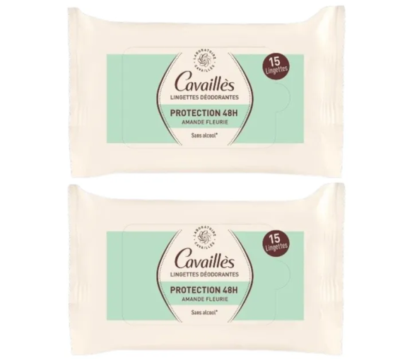 Offre spéciale 2x15 lingettes déodorantes protection 48h Rogé Cavaillès - image 1