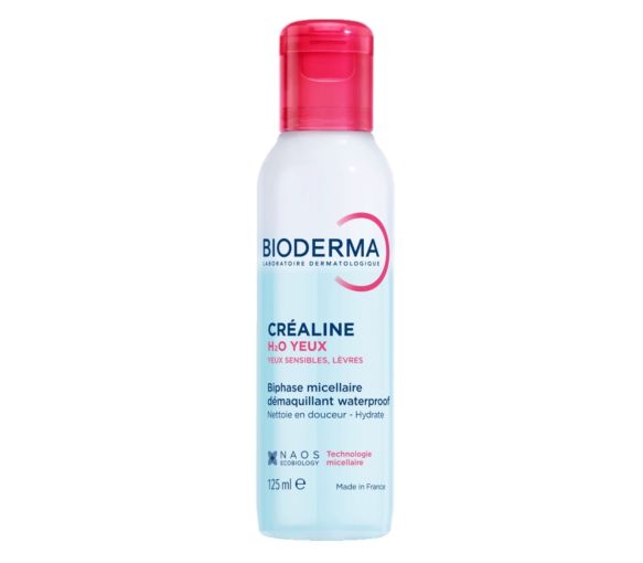 Créaline H2O yeux Biphase micellaire démaquillant waterproof Bioderma - flacon de 125 ml - image 1