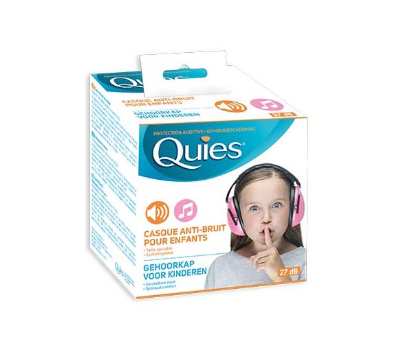 Casque anti-bruit pour enfants rose Quies - un casque - image 1
