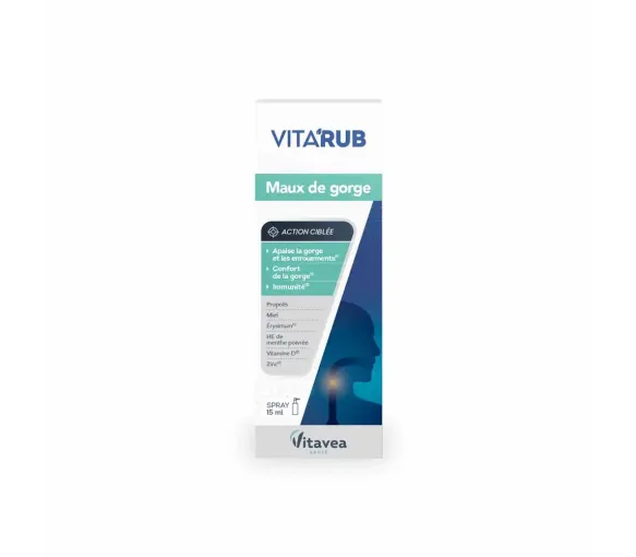 Vita'Rub maux de gorge Vitavea - spray de 15ml