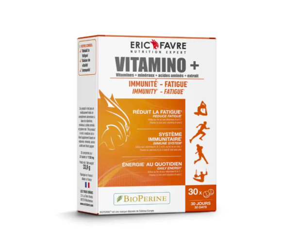Vitamino+ immunité-fatigue Eric Favre - boîte de 30 comprimés - image 1