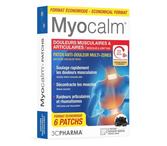 Myocalm patch anti-douleur multi-zones 3C Pharma - boîte de 6 patchs