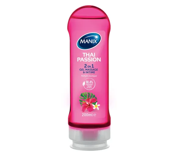 Gel massage intime 2en1 thai passion Manix - flacon de 200ml - image 1