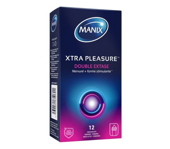 Préservatifs XTRA Pleasure double extase Manix - boite de 12 préservatifs - image 1