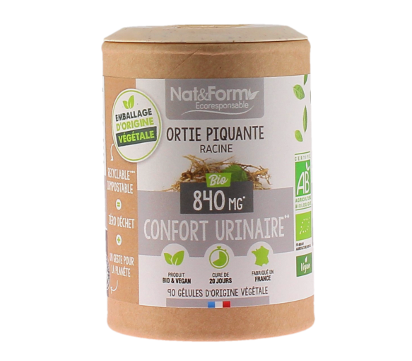 Racine d'ortie piquante bio Confort urinaire Nat&Form - pot de 90 gélules - image 1