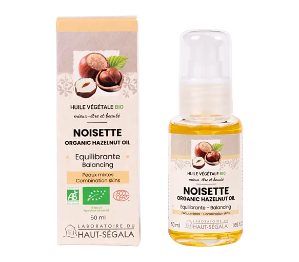 Huile de noisette bio équilibrante Laboratoire Haut-Ségala – 50 ml