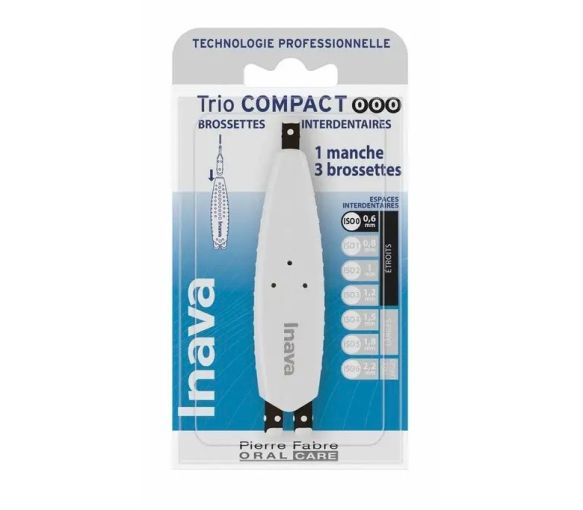 Brossettes Trio Compact 0.6mm Inava - 1 manche et 3 brossettes